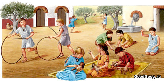 Детские игры и игрушки в Древнем Риме
