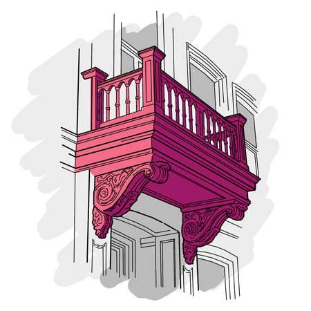 Балкон времен Ренессанса и Венецианской эпохи